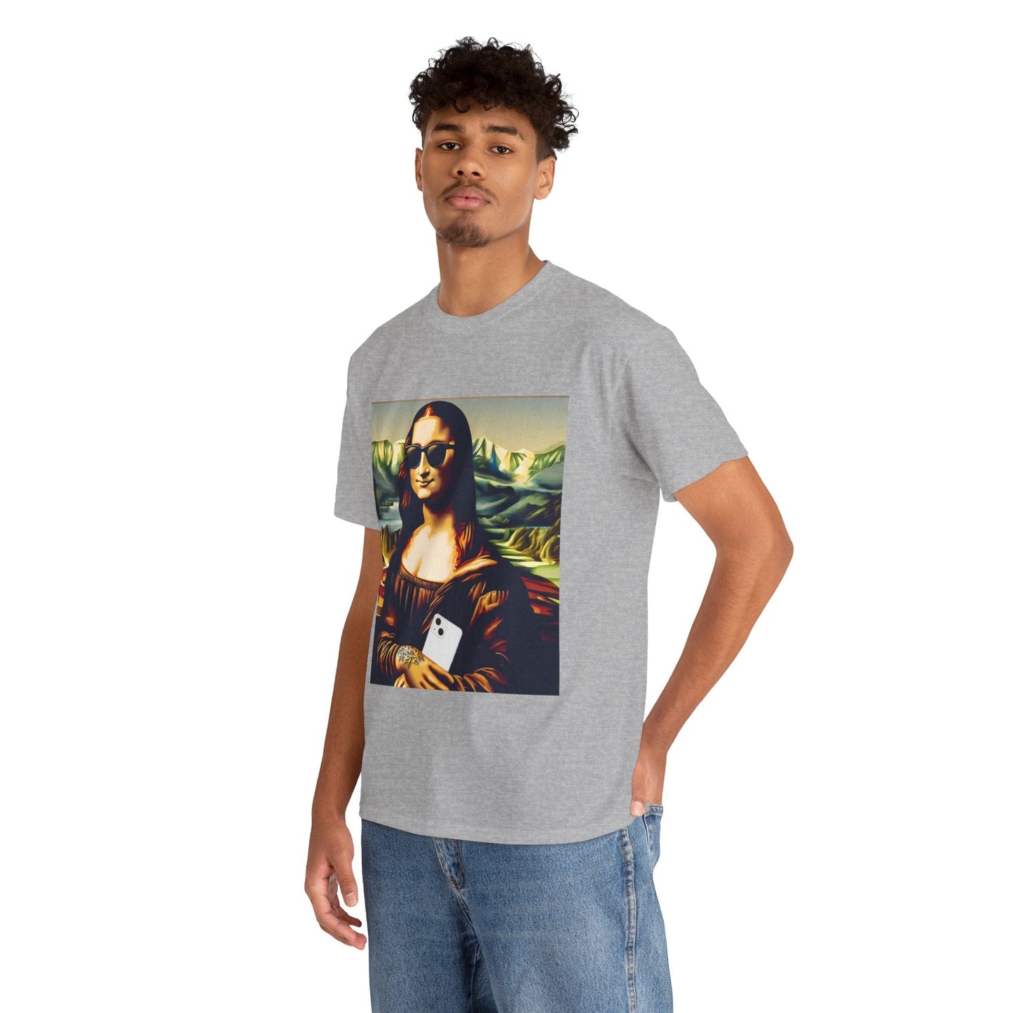 Camiseta deportiva de Flashlander: Mona Lisa moderna y divertida 