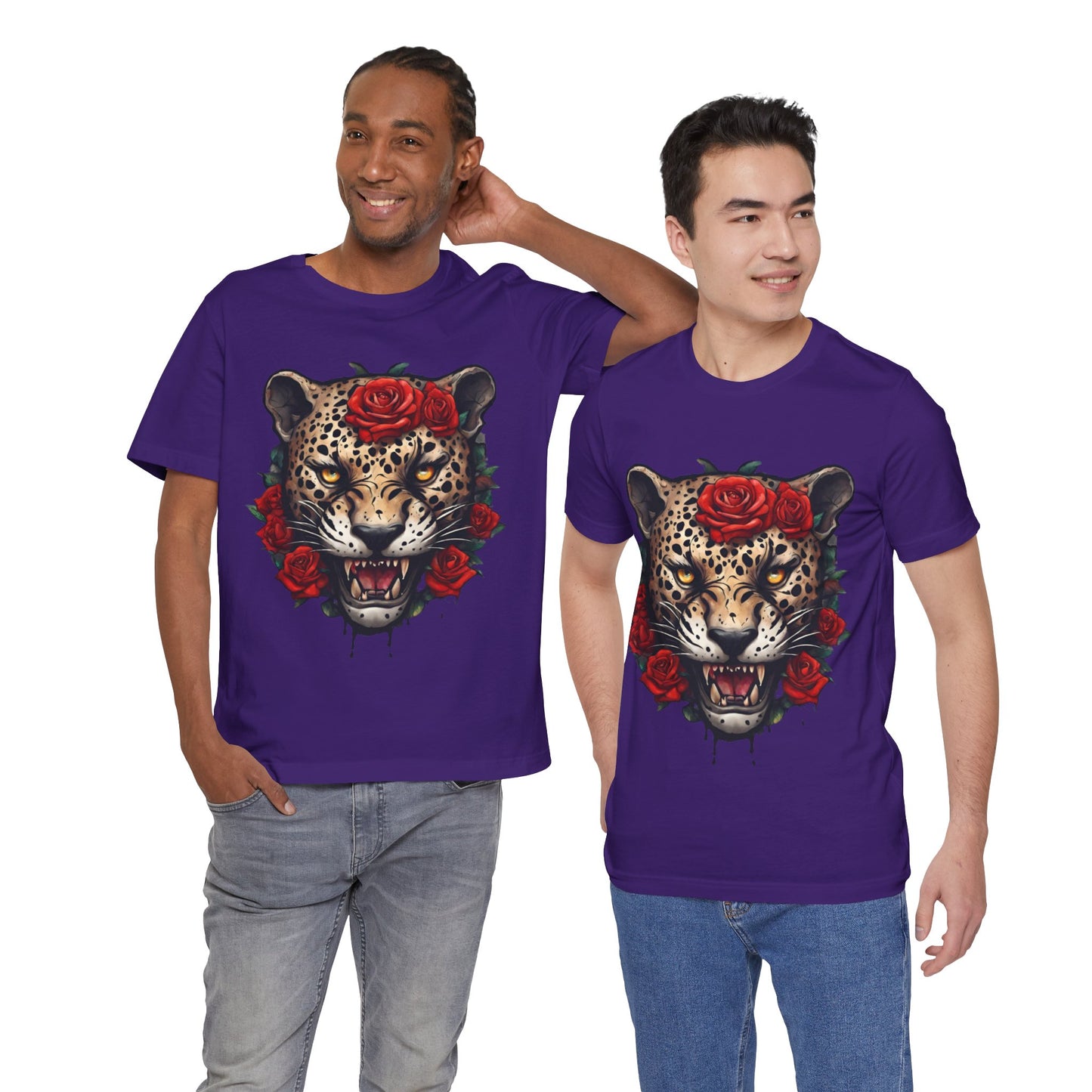 Jaguar Flames and Roses Graphic Tee Flashlander