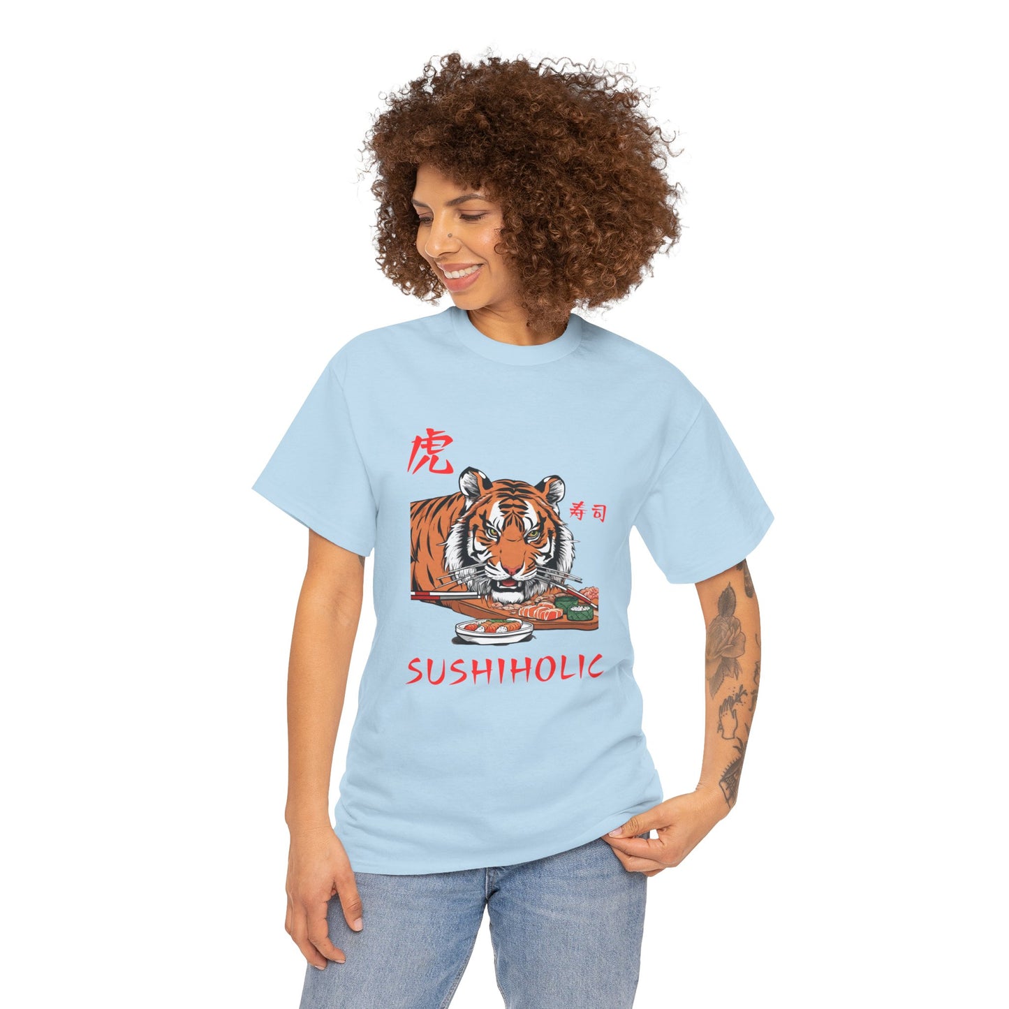 Tiger Sushi Lovers Sushiholic Graphic Tee Flashlander