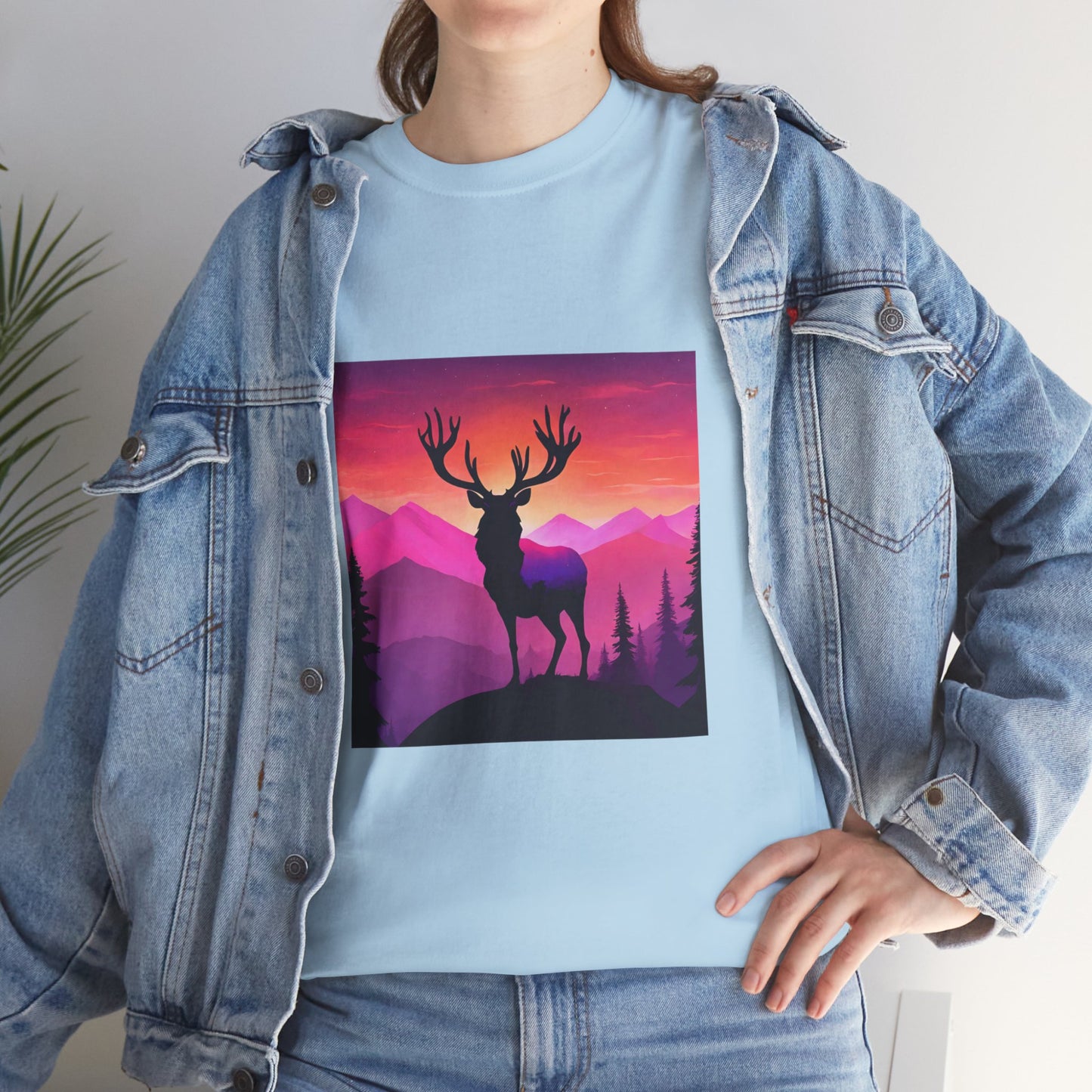 Deer Majestic Sunset Flashlander Gym Shirt