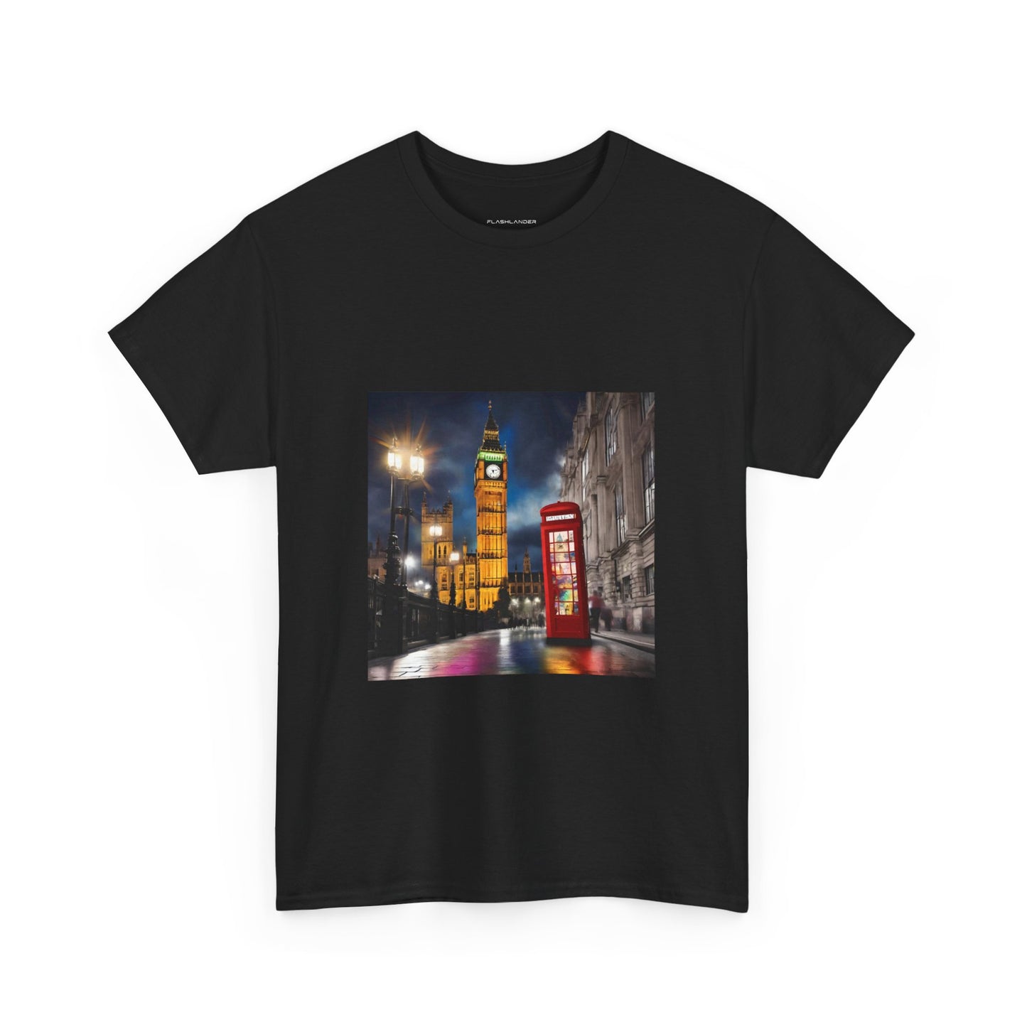 London City Big Ben, Reino Unido, Inglaterra Camisa Unisex Heavy Cotton Camiseta Marca Flashlander