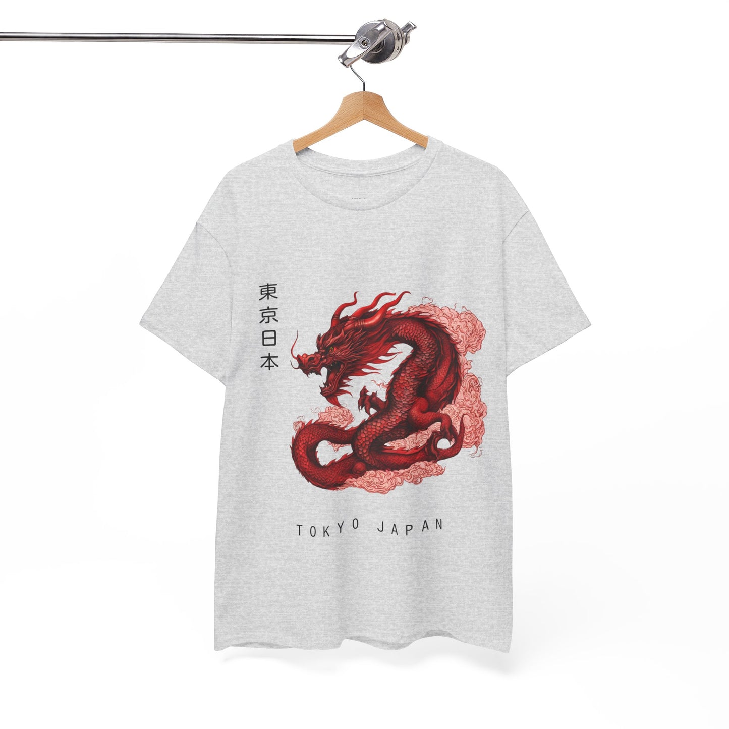 Red Dragon with Custom Japanese Name - Flashlander Gym Shirt