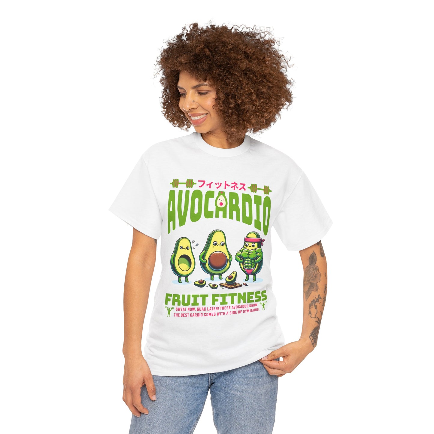 Avocardio Active Gym Shirt Avocado Fitness Graphic Tee