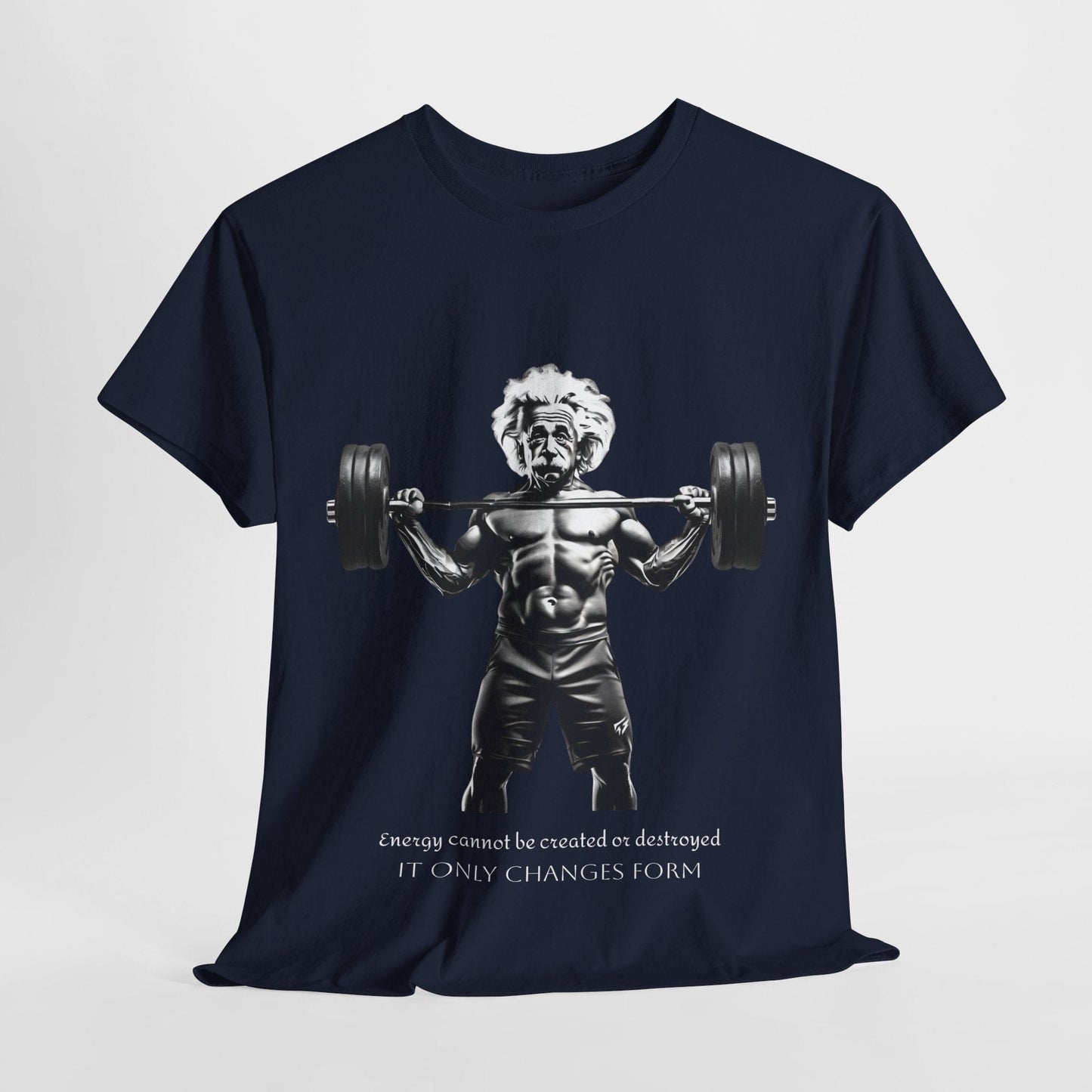 Camiseta de culturista Albert Einstein: la energía de Flashlander no se puede crear ni destruir, solo cambia de forma. Camiseta gráfica con cita