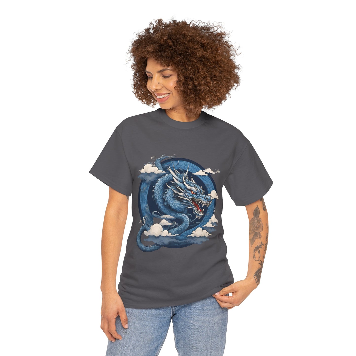 Dragon bleu japonais - T-shirt de sport Flashlander