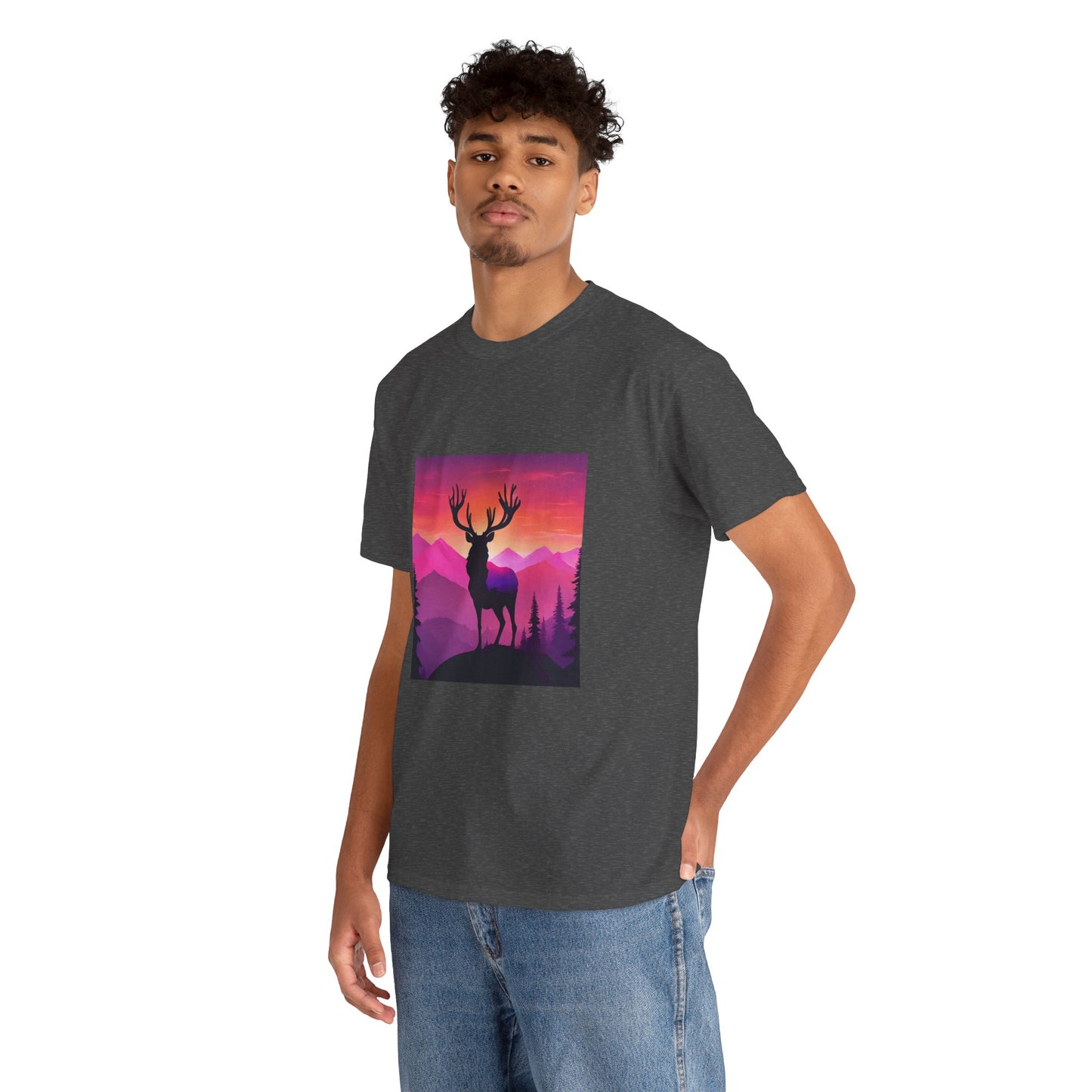 Deer Majestic Sunset Flashlander Gym Shirt