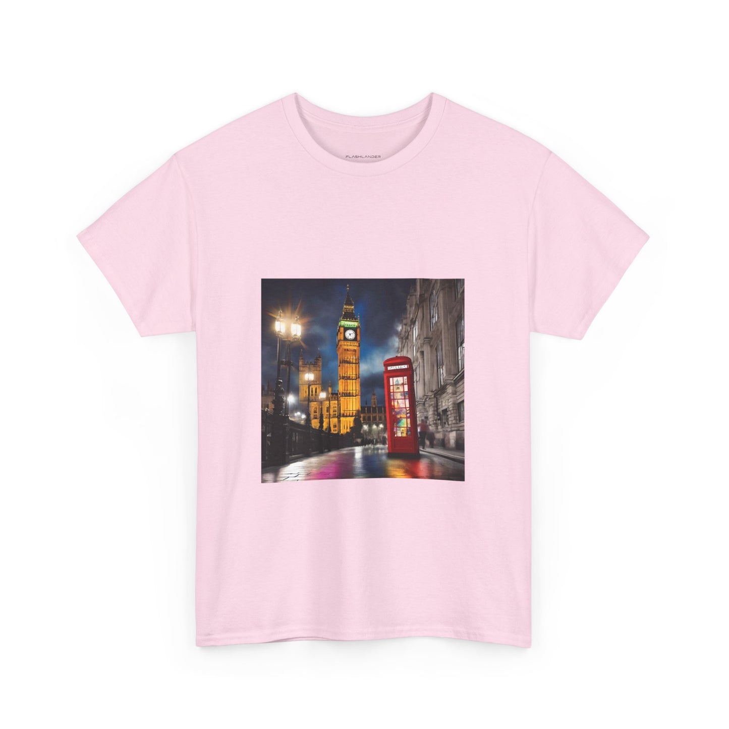 London City Big Ben, Reino Unido, Inglaterra Camisa Unisex Heavy Cotton Camiseta Marca Flashlander