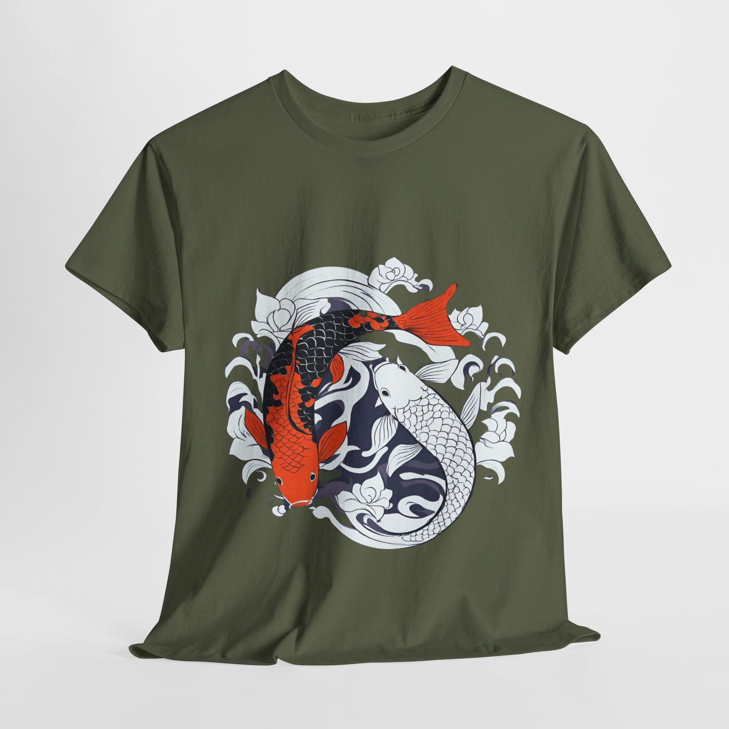 Yin Yang Japanese Koi Fish Flashlander Gym Shirt