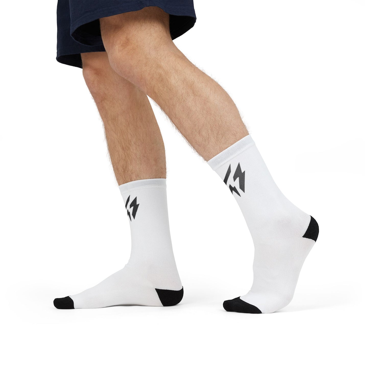 Flashlander Thunder Crew Sports Socks White