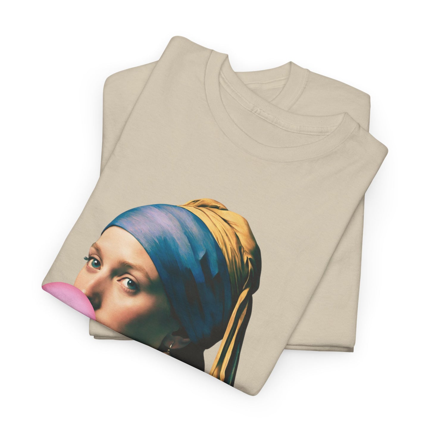 Bubble Gum Girl with a Pearl Earring Johannes Vermeer - Flashlander Gym Shirt