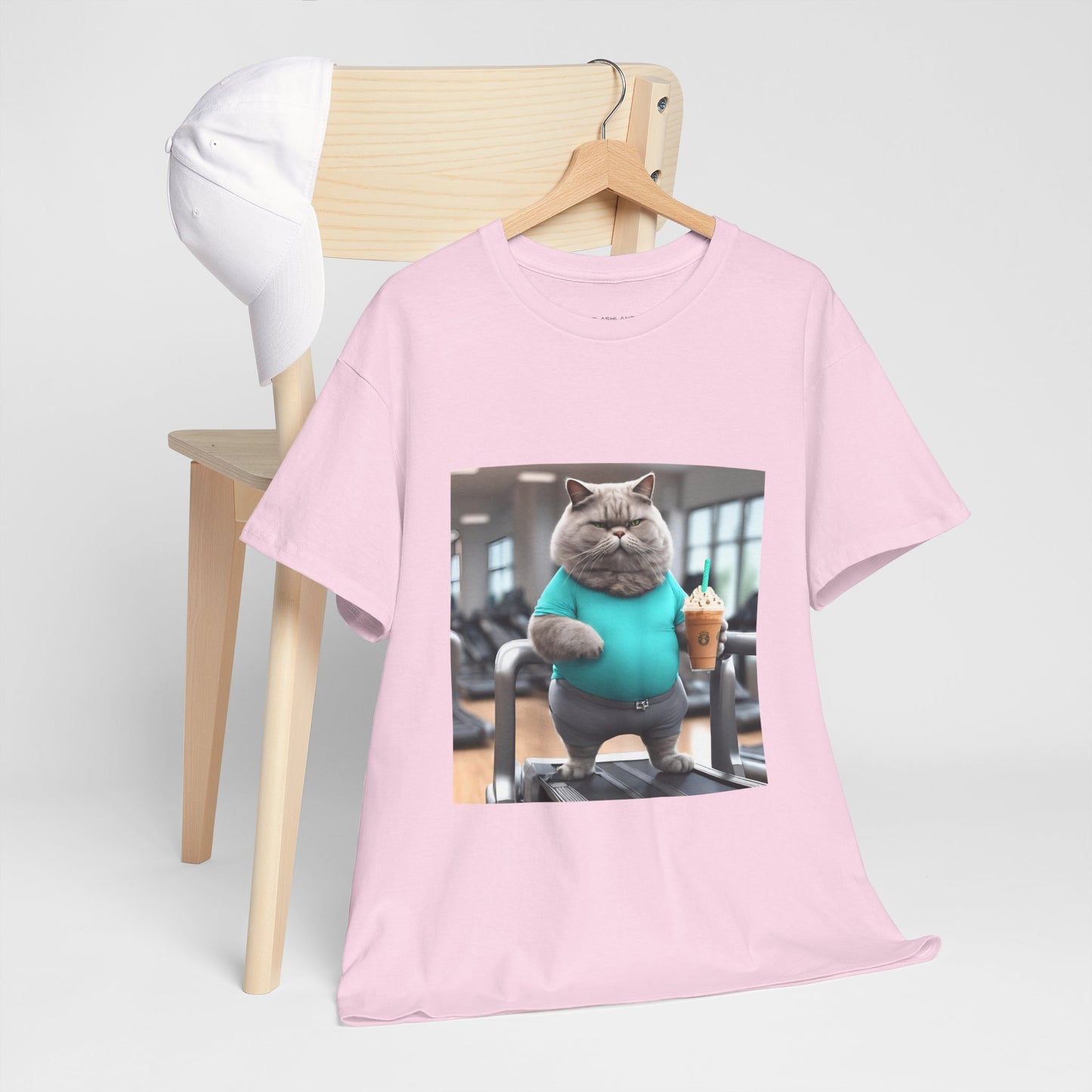 Funny Fat Cat On The Treadmill - Flashlander Gym Shirt