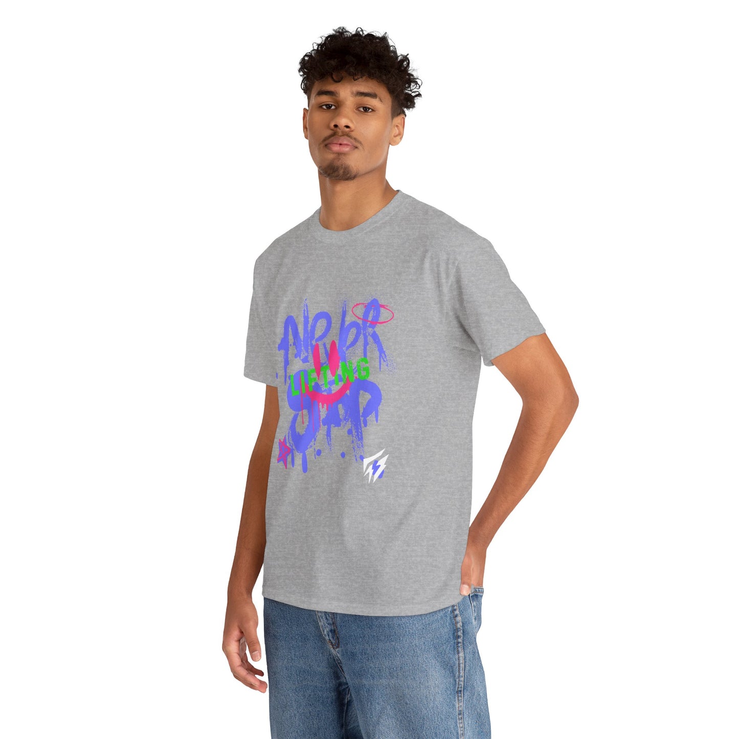 T-shirt de sport Graffiti Flashlander - Never Stop Lifting Gris