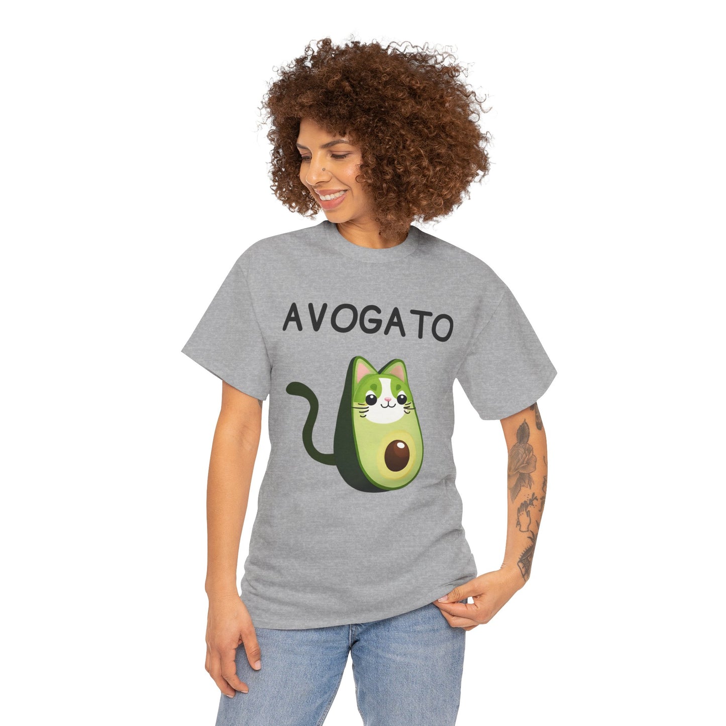 Avogato Funny Avocado Cat Face - Flashlander Gym Shirt