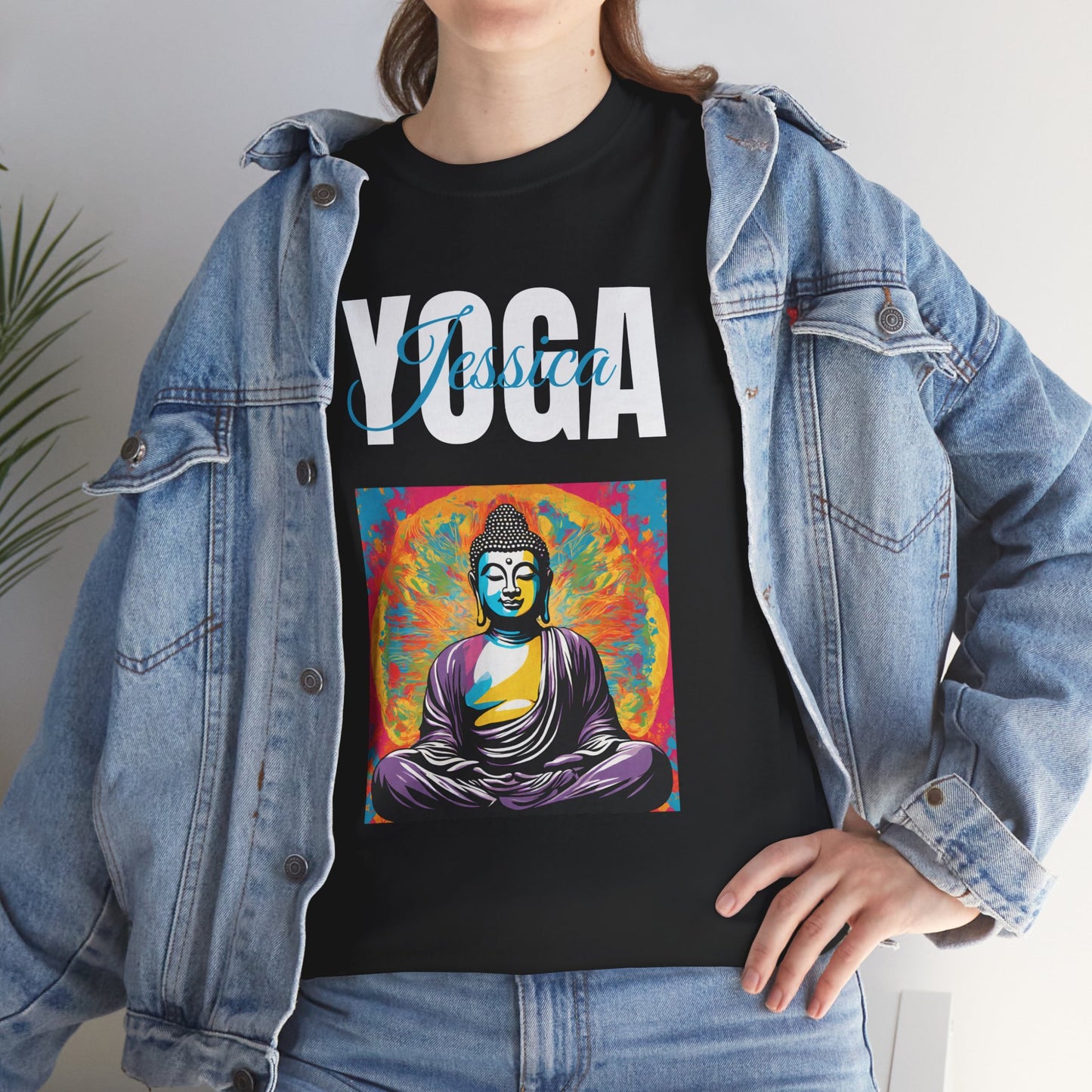 Personalized Yoga Shirt - Buddha Tee - Custom Name Flashlander Yoga Tee