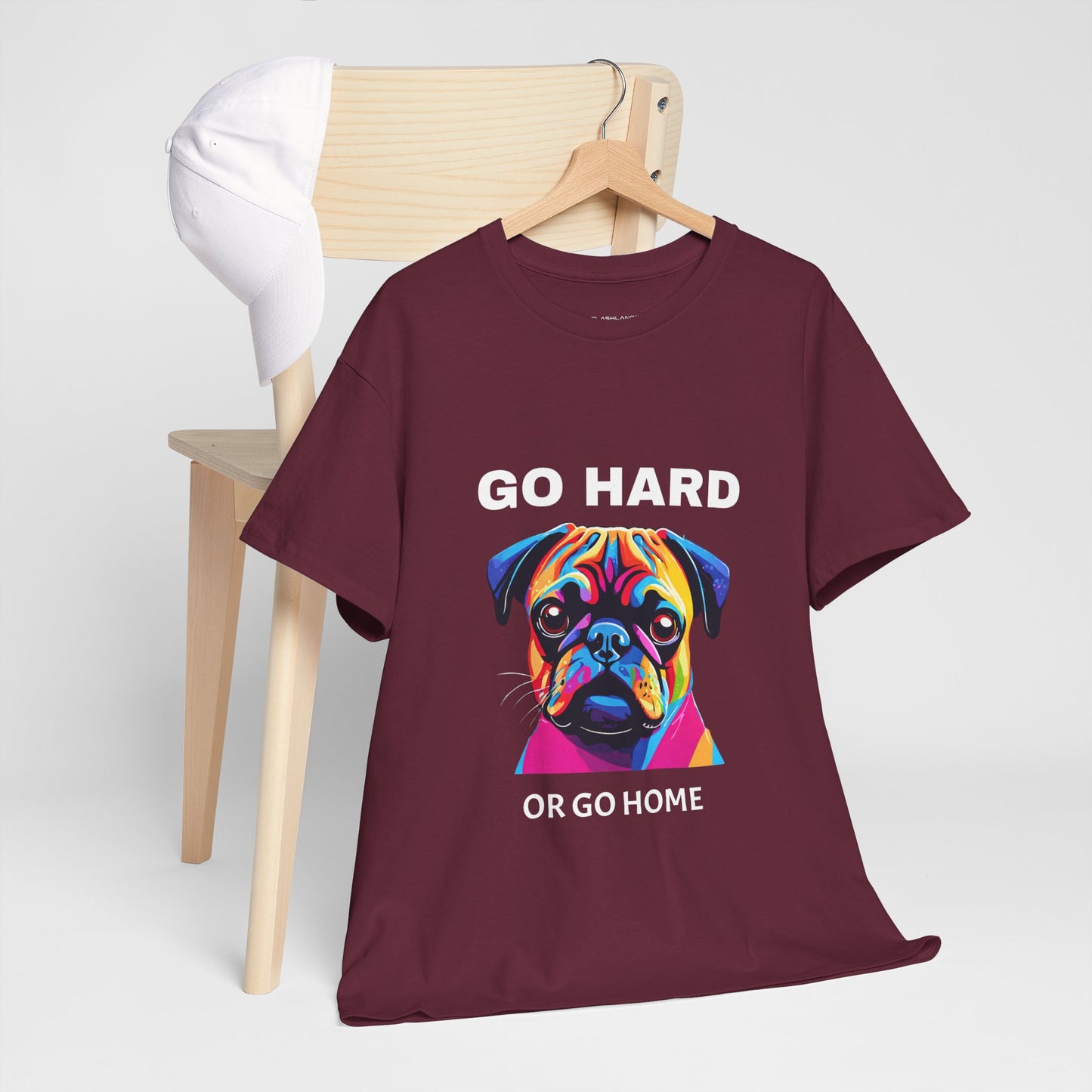 Pug Dog Pop Art  - Go Hard Or Go Home Flashlander Gym Shirt