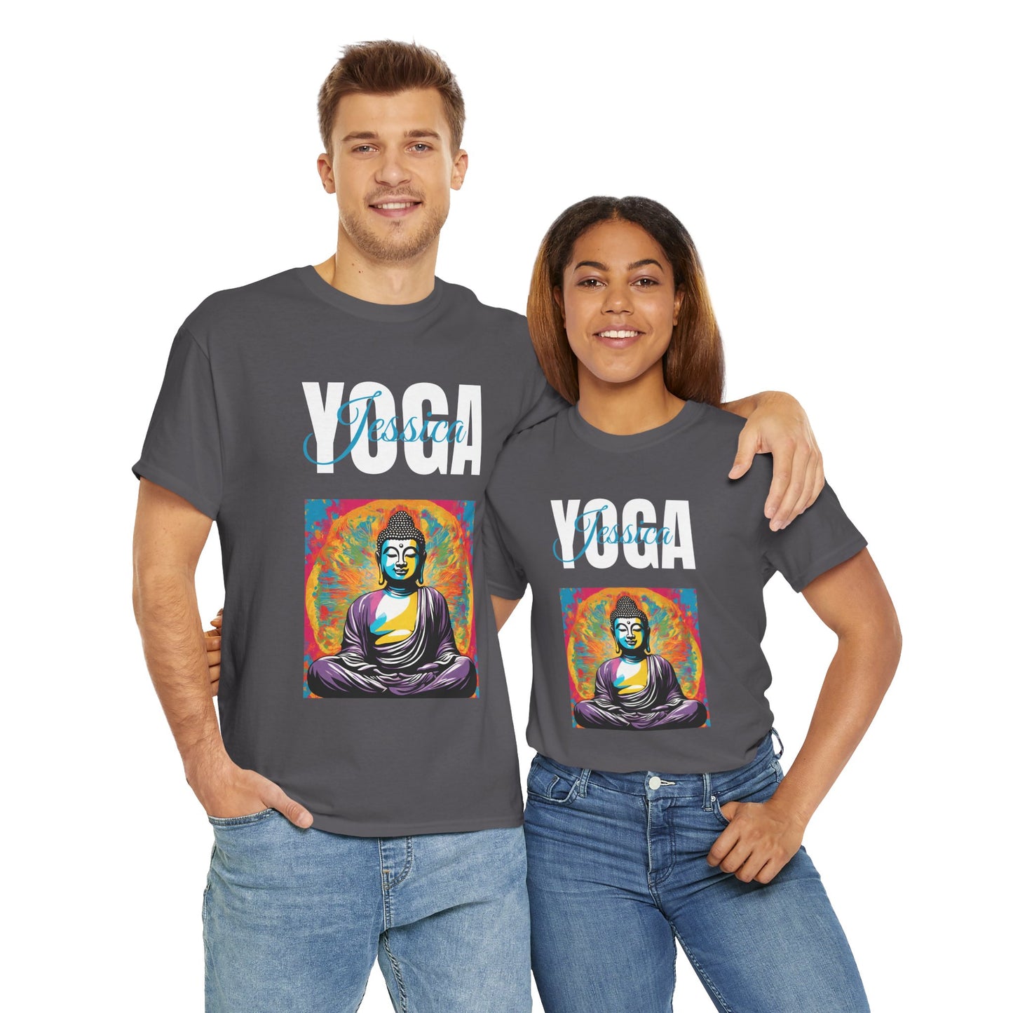 Personalized Yoga Shirt - Buddha Tee - Custom Name Flashlander Yoga Tee