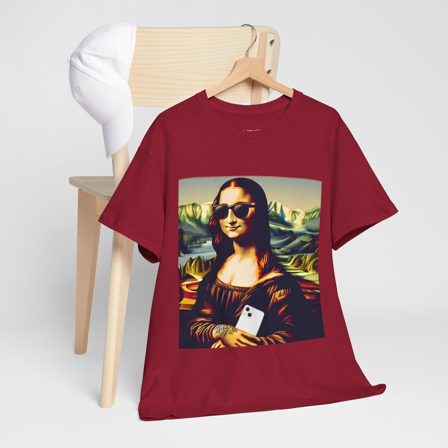 Camiseta deportiva de Flashlander: Mona Lisa moderna y divertida 