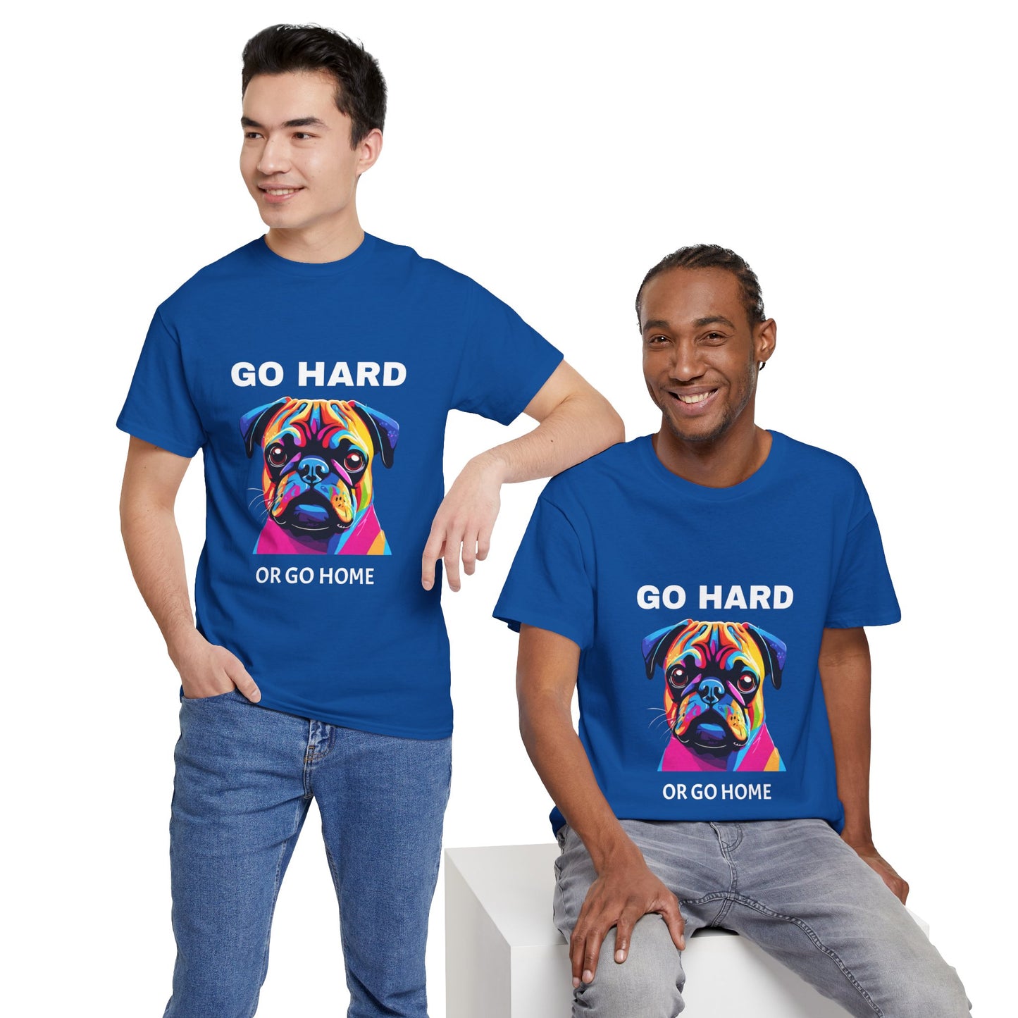 Pug Dog Pop Art  - Go Hard Or Go Home Flashlander Gym Shirt