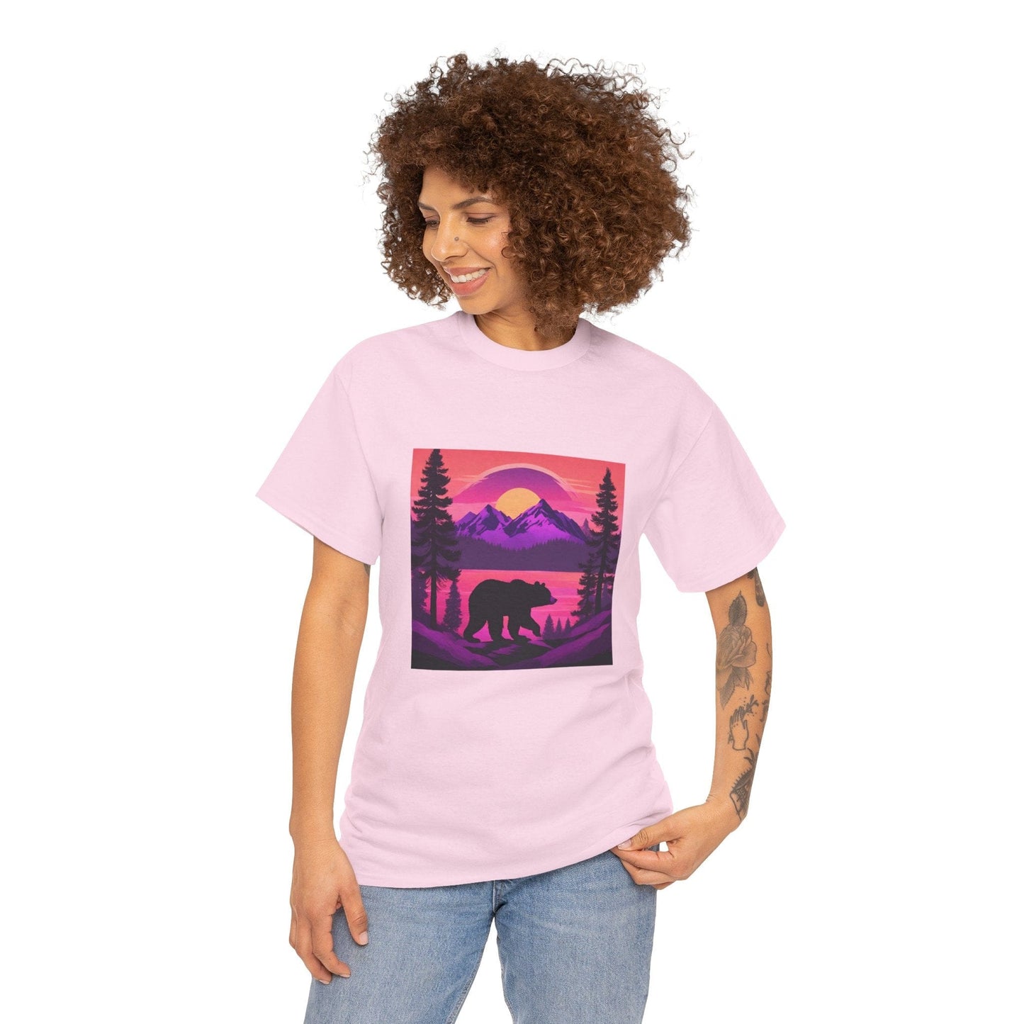 T-shirt graphique Bear Majestic Sunset Flashlander