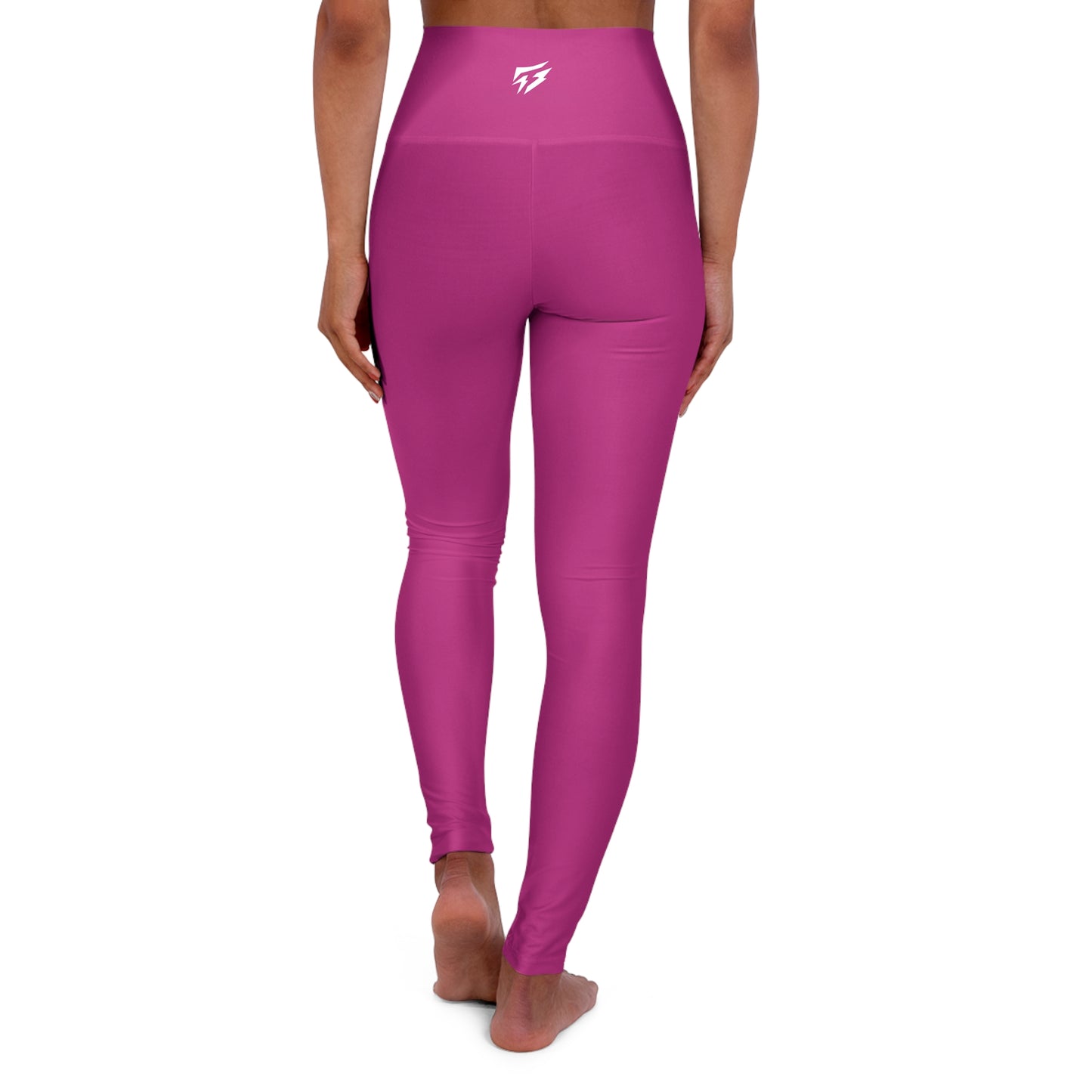 Flashlander Sportswear Zen High Waisted Yoga Leggings Dark Pink (AOP) B