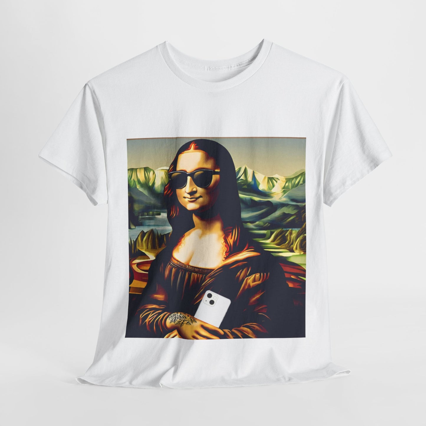 Funny modern Mona Lisa - Flashlander Gym Shirt