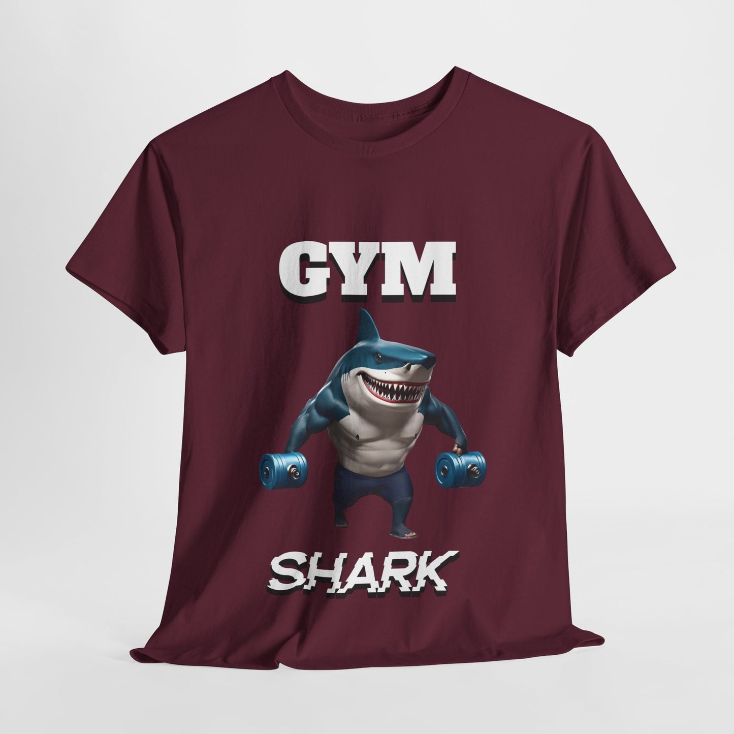 Gym Shark Performance Shirt Flashlander Cotton Unisex Charcoal Black Graphic Tee