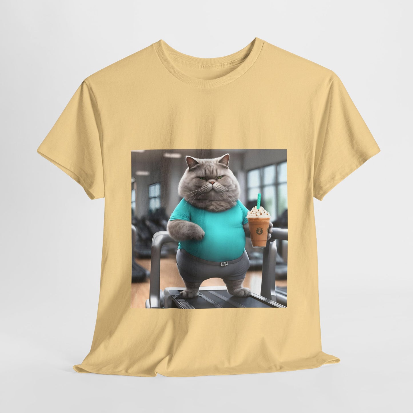 Funny Fat Cat On The Treadmill - Flashlander Gym Shirt