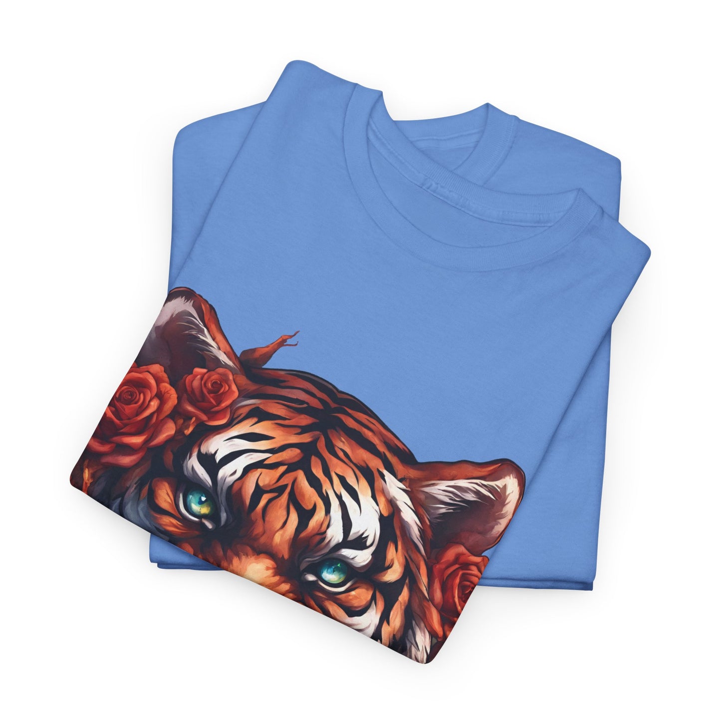 Tiger Flames and Roses T-Shirt Flashlander