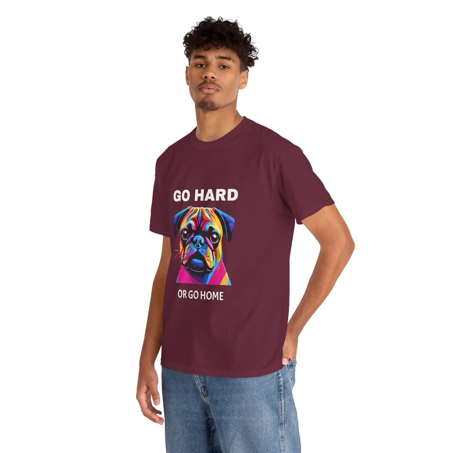 Pug Dog Pop Art  - Go Hard Or Go Home Flashlander Gym Shirt