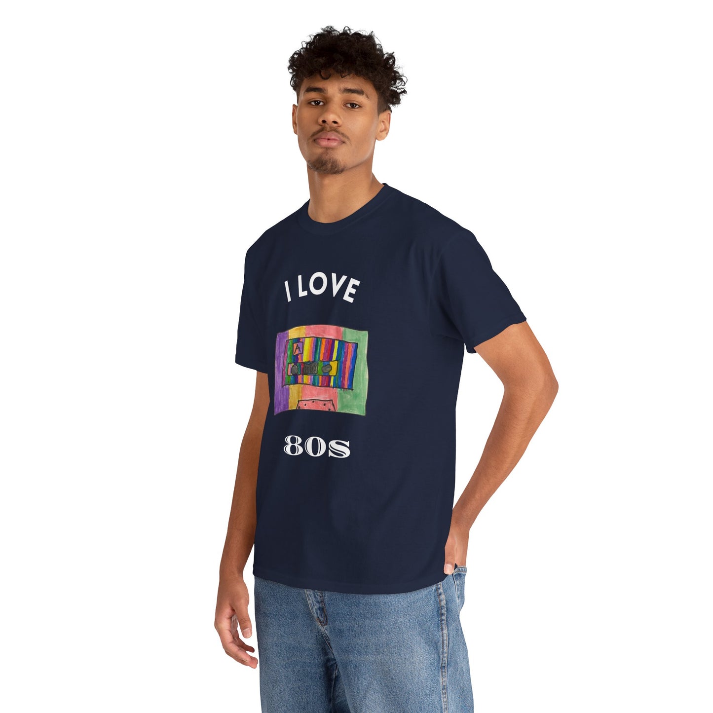 Retro Vibes Art Pop Cassette Tape I Love 80's - Flashlander Gym Shirt