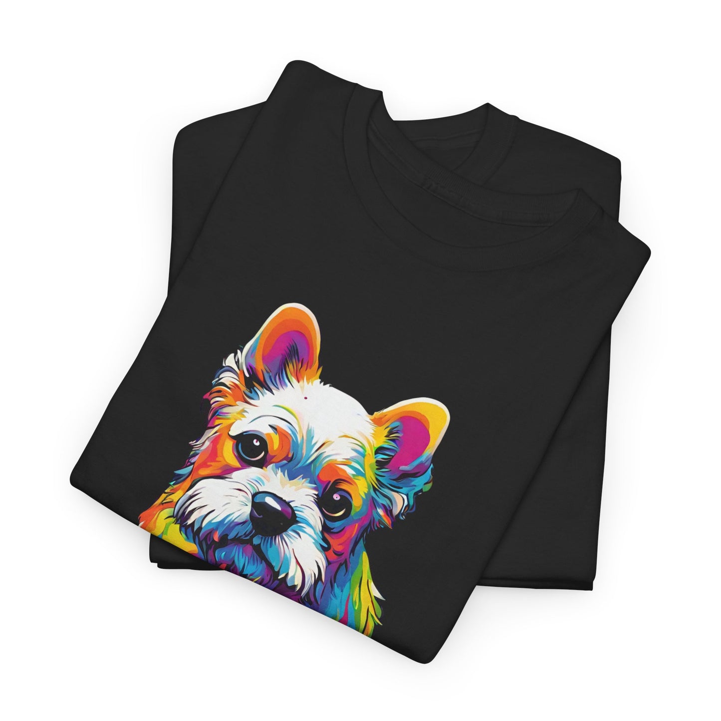 T-shirt de sport Flashlander avec chien skateboardant Pop Art