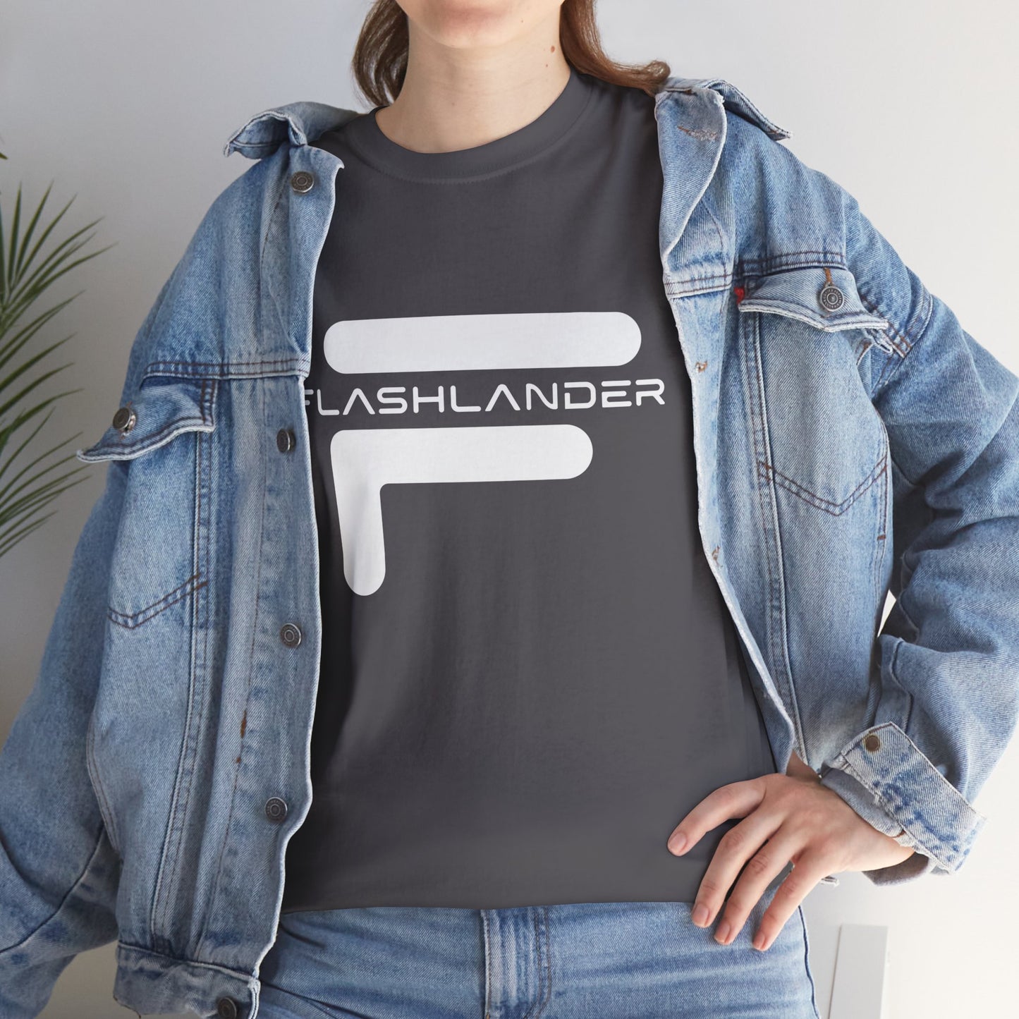 Flashlander with Iconic Crossed Logo Design Gym Shirt