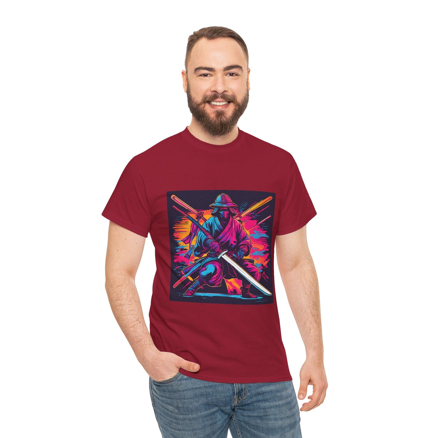 Samurai Warrior Sunset - Flashlander Gym Shirt