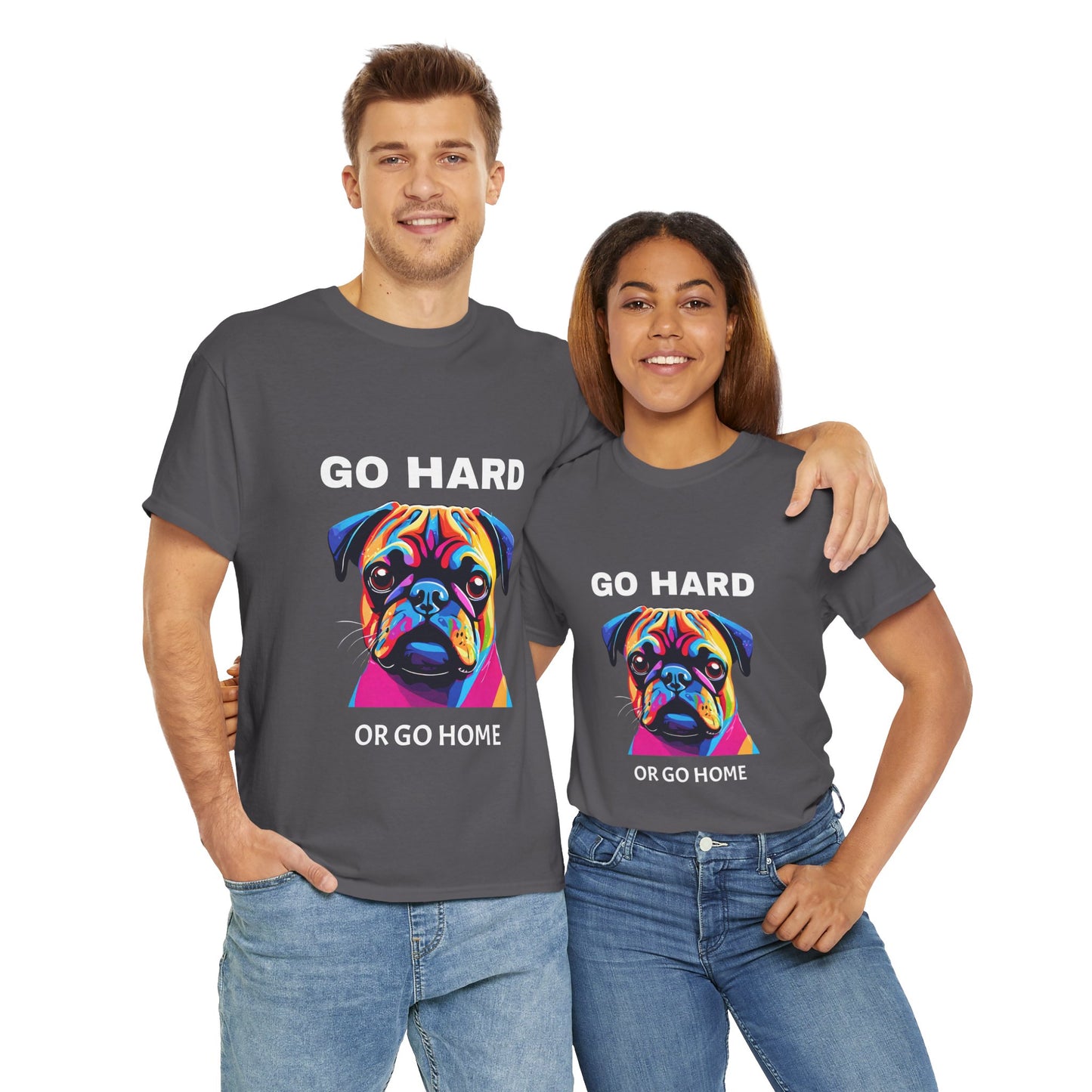 Pug Dog Pop Art  - Go Hard Or Go Home Flashlander Gym Shirt