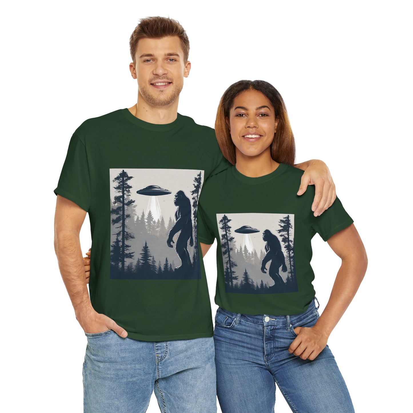 Sasquatch rencontre Bigfoot et OVNI - T-shirt de sport Flashlander