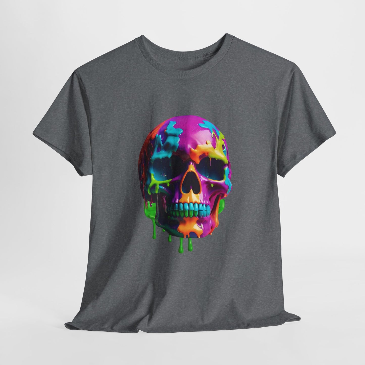 Camiseta con calavera de fusión de neón Flashlander