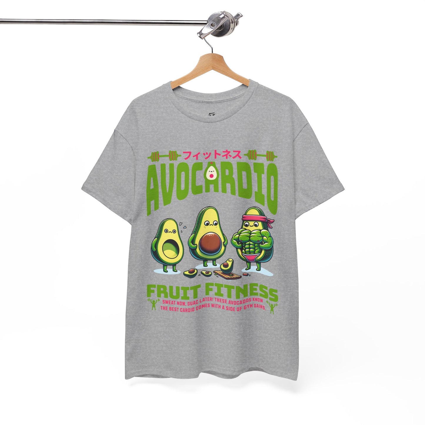 Avocardio Active Gym Shirt Avocado Fitness Graphic Tee