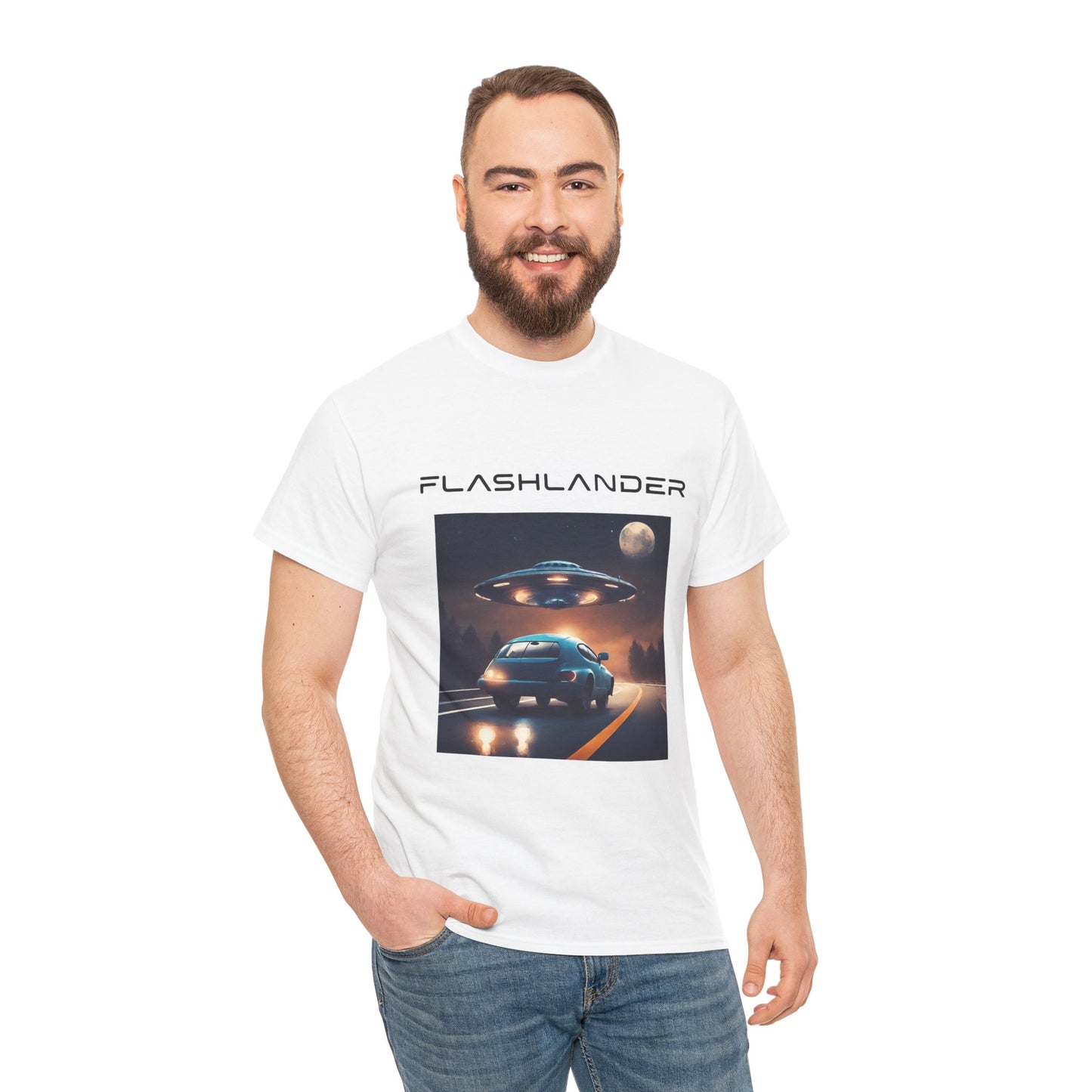 Retro UFO Alien Flashlander Gym Shirt