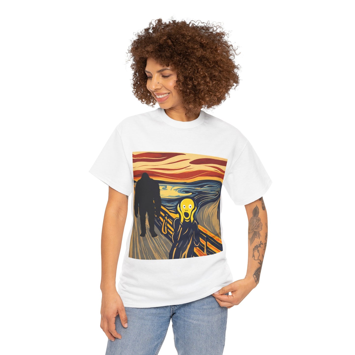 The Scream Meets Bigfoot A Startling Encounter - Flashlander Gym Shirt