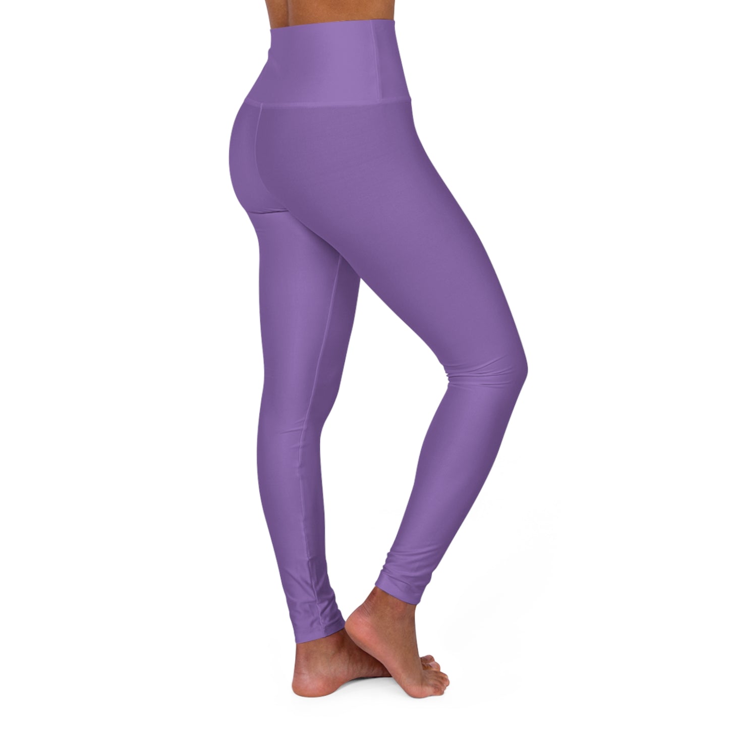 Flashlander Sportswear Zen High Waisted Yoga Leggings Light Purple (AOP)