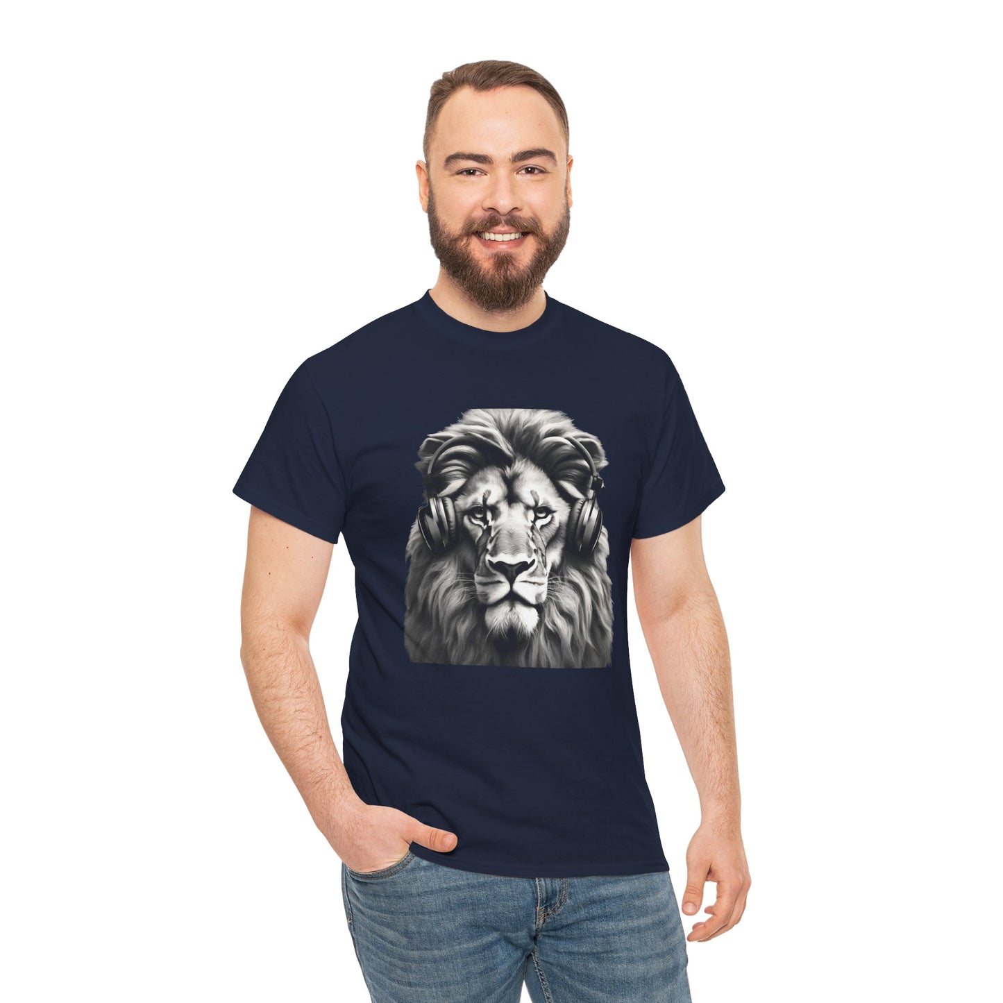 Lion Training with Headphones - Flashlander Gym Shirt