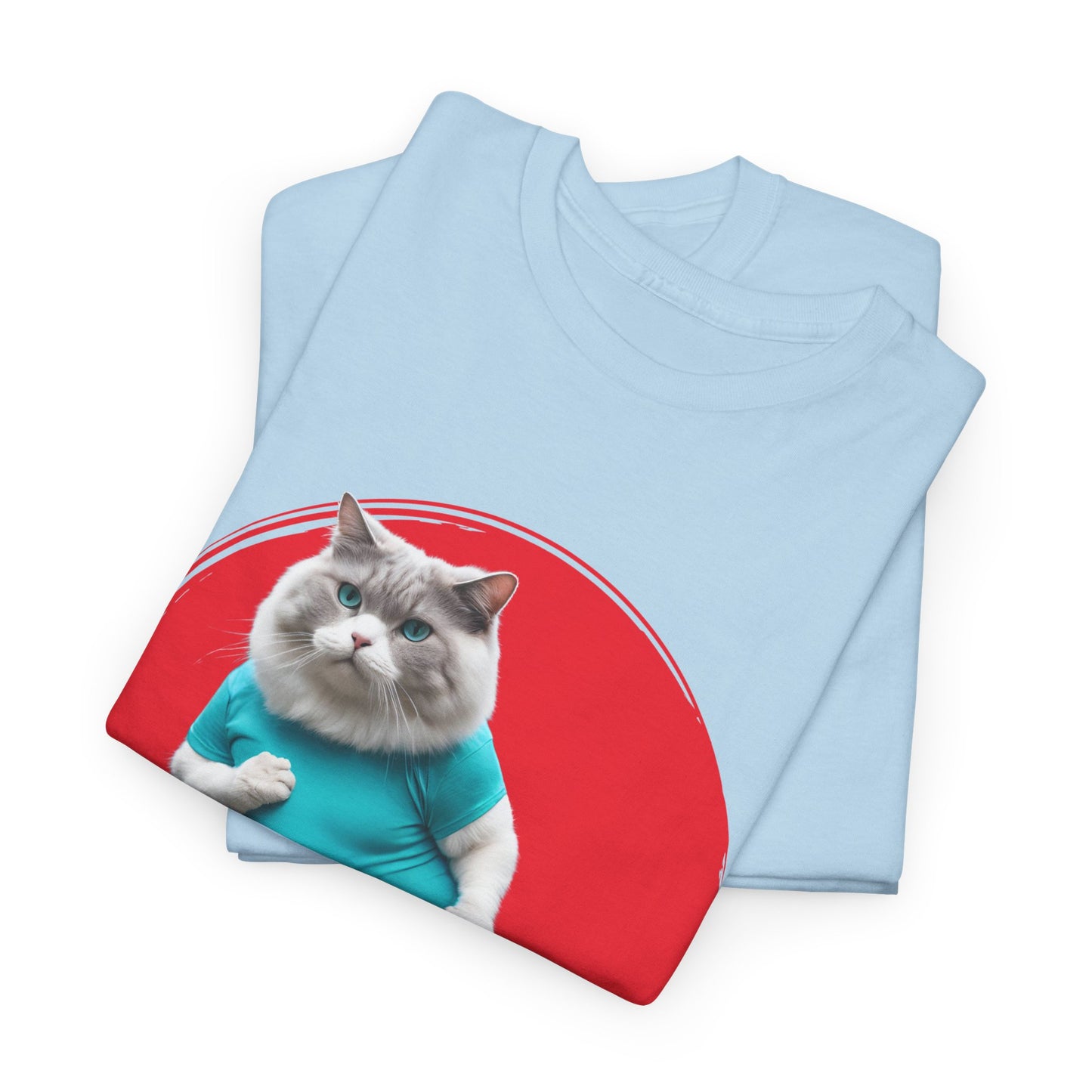 Camiseta de gimnasio Flashlander con divertido gato gordo de karate