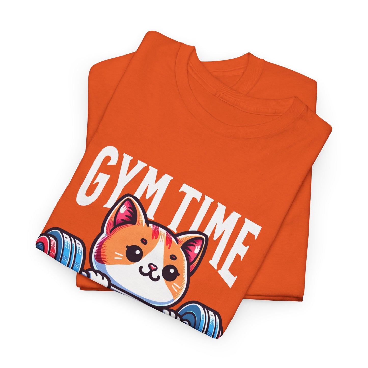 Cute Cat Gym Time Shirt Flashlander Graphic Tee