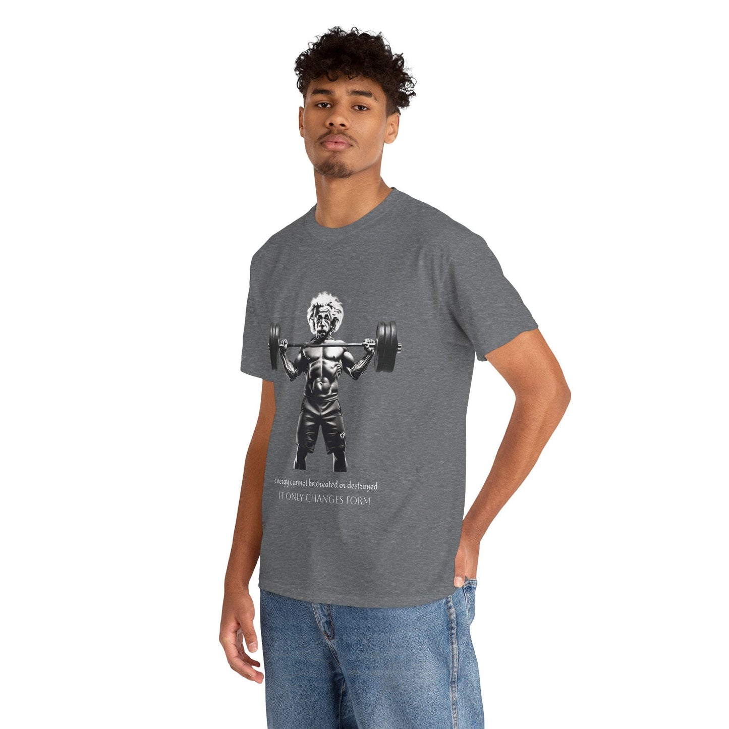 Camiseta de culturista Albert Einstein: la energía de Flashlander no se puede crear ni destruir, solo cambia de forma. Camiseta gráfica con cita