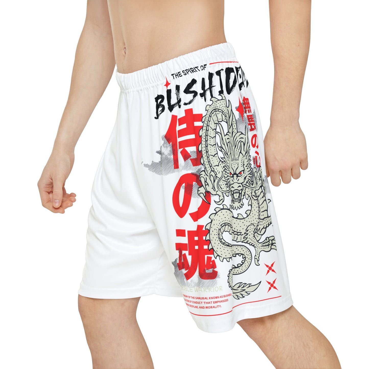 Japanese Dragon Bushido - Flashlander ALG Performance Men’s Gym Shorts (AOP) Turquoise