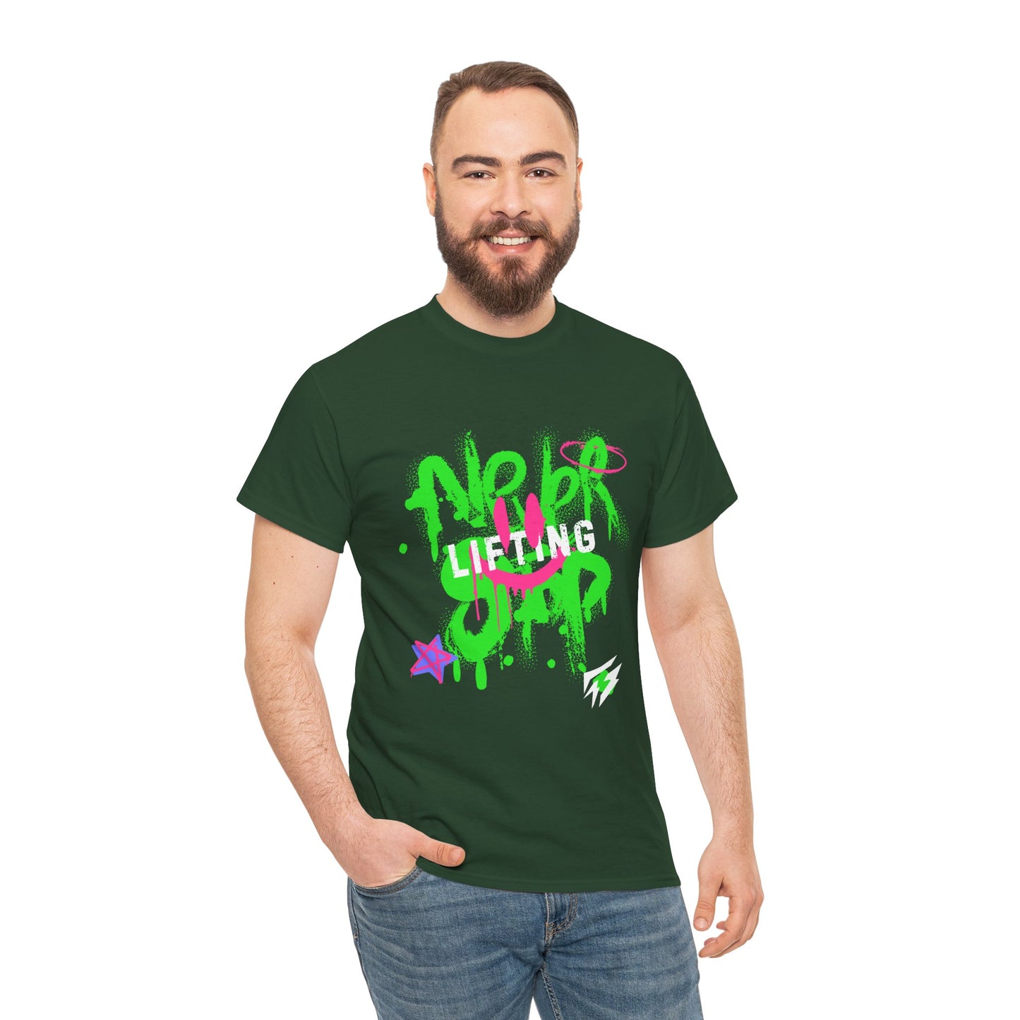 Graffiti Flashlander - Never Stop Lifting Gym T-Shirt