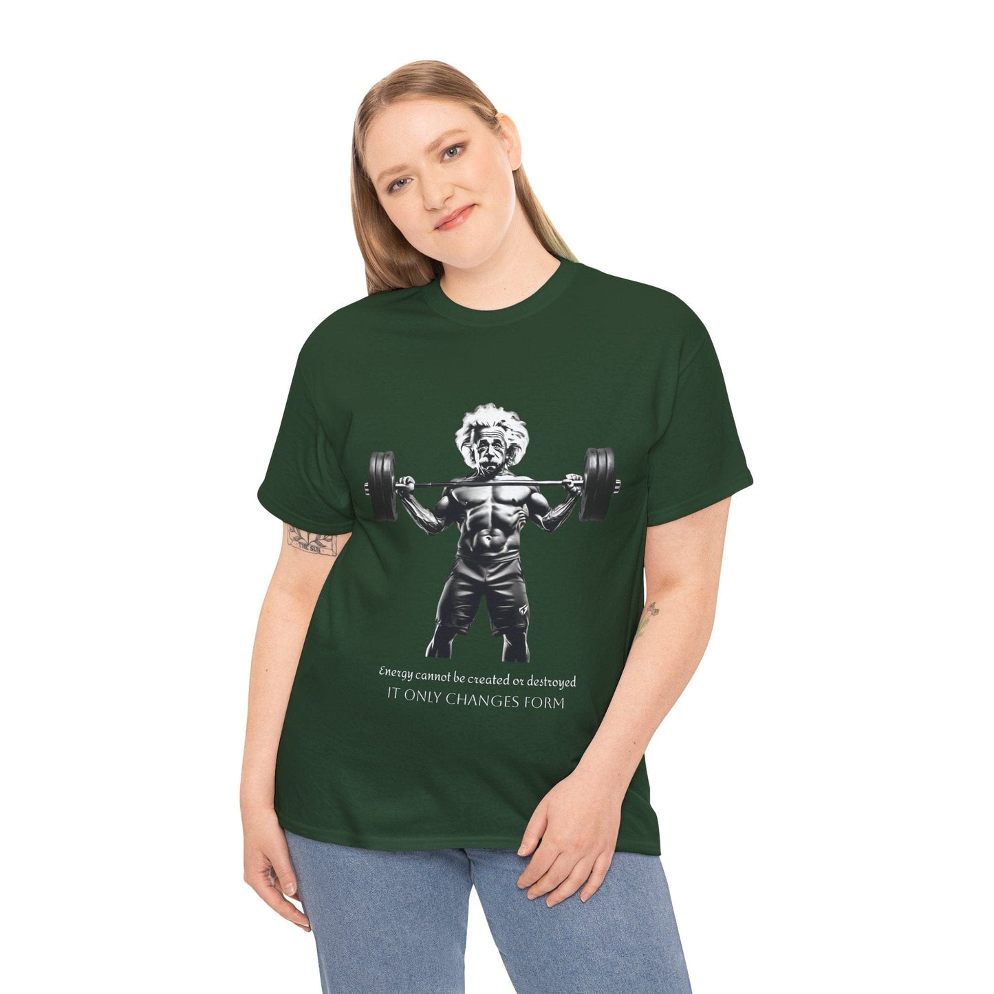 Camiseta de culturista Albert Einstein: la energía de Flashlander no se puede crear ni destruir, solo cambia de forma. Camiseta gráfica con cita