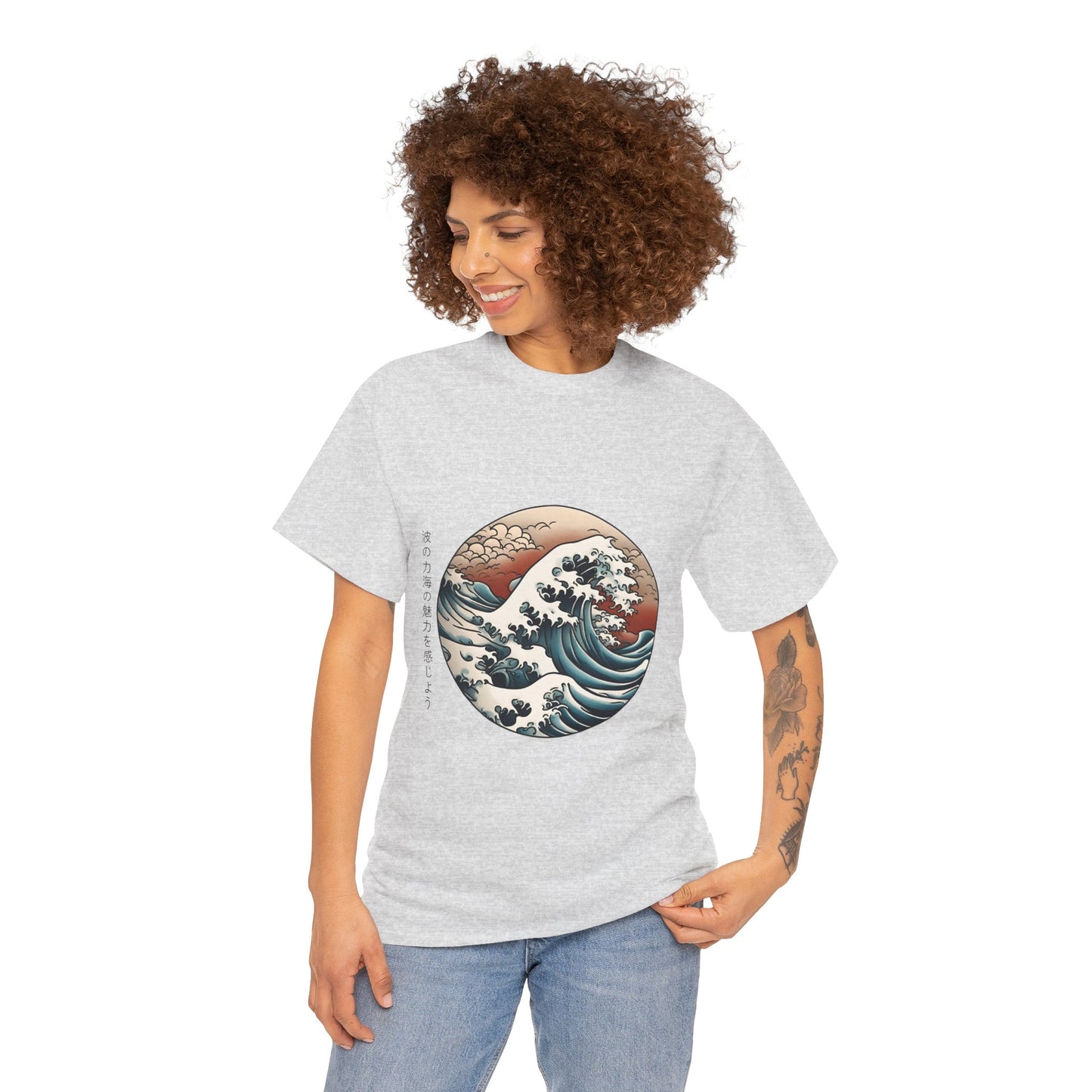 Japanese Sea Waves with Custom Japanese Name - Flashlander Gym Shirt