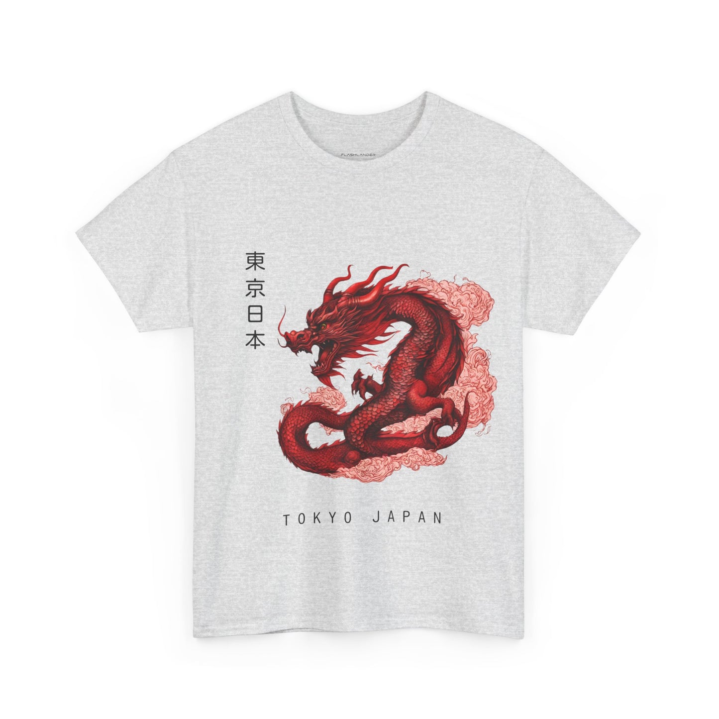 Red Dragon with Custom Japanese Name - Flashlander Gym Shirt