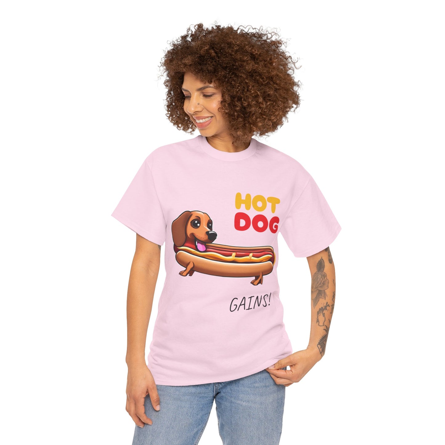 Hot Dog Gains Dachshund Dog - Flashlander Gym Shirt